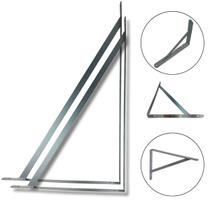 Par Mão Francesa Cantoneira Cinza 2 Unidades 50cm Bestfer