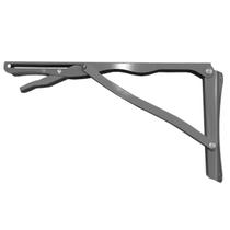 Par Mão Francesa Dobrável Desicon 50cm Cinza Tampo De Mesa