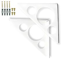 Par Mão Francesa Triangular Suporte De Parede Design Moderno Para Prateleira Aço Robusto