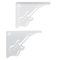 Par Mãos Francesas Decorativas 20cm Música Guitarra Branco Aço Zarg Par Mãos Francesas Decorativas 20cm Música Guitarra Branco Aço Zarg