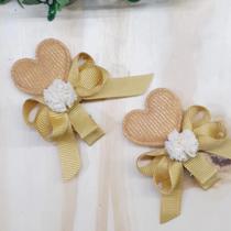 Par médio coração veludo