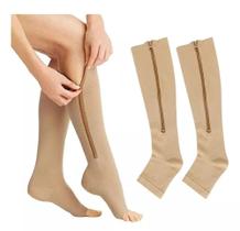 Par meia de compressão 3/4 para varizes e trombose