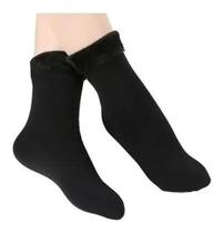 Par Meia Elástica Térmica Grossa Forrada Quentinha Adulto