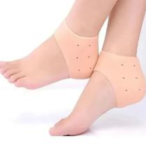 Par Meia Silicone Anti Rachadura Calcanhar Ortopédica