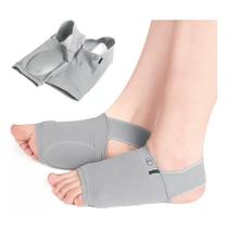 Par Meias De Compressão Tornozeleira Ortopédica Alivio Dores Fascite Plantar Calcanhar Pé Chato Pato