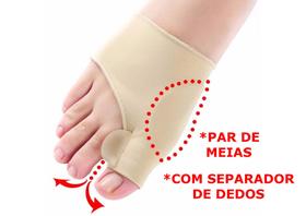 Par Meias Ortopédico Joanete Protetor Corretivo C/ Separador Dedos