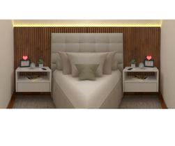 PAR MESA CABECEIRA MDF 40cm COM GAVETA TELESCÓPICA 2CI40 PAR MESA CABECEIRA MDF 40cm COM GAVETA TELESCÓPICA 2CI40