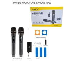 Par Microfone S/Fio Duplo Recarregável e bateria longa Duração Festa Igreja Karaoke