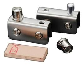 Par Mini Dobradiça Vitrine Rack Com Fecho Magnético Vidro