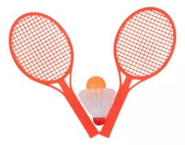Par Mini Jogo De Raquete Badminton Infantil De Brinquedo