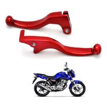 Par Mini Manete Para Honda Titan 150 160 Fan Cg 2016 2017 2018 2019 2020 Freio Disco Vermelho Vitral