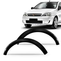 Par Moldura Alargador Paralama Corsa e Montana 2003 A 2012 Preto