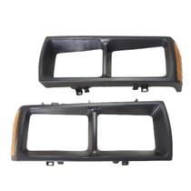 Par Moldura Do Farol Volkswagen Passat 83 88 Preto KJ