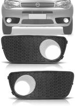 Par Moldura Farol de Milha Fiat Palio e Siena Celebatrion 2004 2005 2006 2007 2008 2009 2010 2011 - Com Aro Cromado