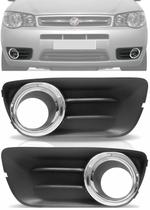 Par Moldura Farol de Milha Fiat Palio e Siena Economy 2009 2010 2011 2012 2013 2014 - Com Aro Cromado Par Moldura Farol de Milha Fiat Palio e Siena Economy 2009 2010 2011 2012 2013 2014 - Com Aro Cromado