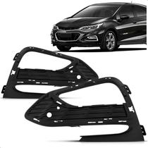 Par Moldura Farol Milha Cruze Hatch 2017 a 2019 Furo Sensor