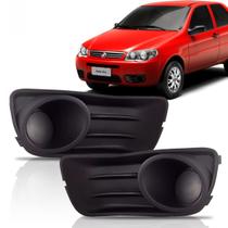 Par Moldura Farol Milha Sem Furo Fiat Palio 2008 A 2011