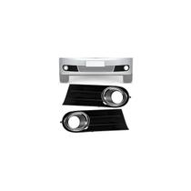 Par moldura farol milha vw gol saveiro voyage g5 aro cromo