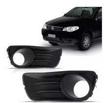 Par Moldura Grade Farol Milha Palio Fire 2011 A 2016 Cinza