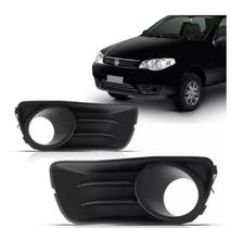 Par Moldura Grade Farol Milha Palio Fire 2011 A 2016 Cinza