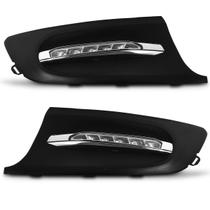 Par Moldura Grade Milha Daylight Fox 2010 2011 2012 2013 2014 Led Acompanha Canceller