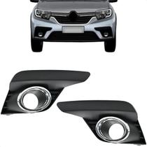 Par Moldura Grade Milha Logan Sandero 2020 2021 2022 2023 Com Furo Cromado Par Moldura Grade Milha Logan Sandero 2020 2021 2022 2023 Com Furo Cromado