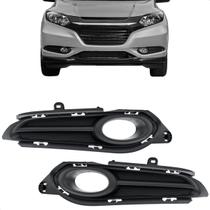 Par Moldura Grade Tela Milha Honda Hrv 2015 16 2017 2018 C/furo Par Moldura Grade Tela Milha Honda Hrv 2015 16 2017 2018 C/furo