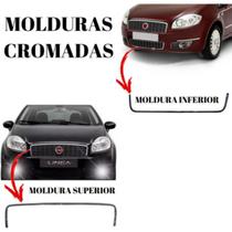 Par Moldura Inferior E Superior Dianteira Linea 2009 A 2016 - Fiat