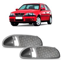 Par moldura macaneta interna gol parati saveiro g2 g3 cinza flanel