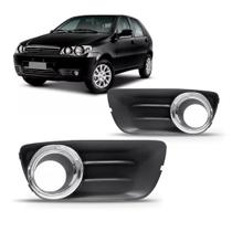 Par Moldura Milha Palio 2009 A 2015 c/ Furo Com Aro Cromado