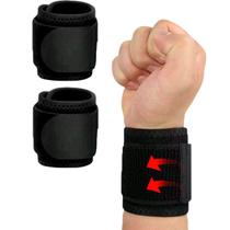 Par Munhequeira Ajustavel Alta Compressão Estabilizadora Anti-Torção Esportiva Musculação Tenis Basquete Cross COR:PRETO Par Munhequeira Ajustavel Alta Compressão Estabilizadora Anti-Torção Esportiva Musculação Tenis Basquete Cross COR:PRETO