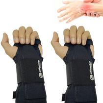 Par Munhequeira Ajustável Mao Pulso Punho Proteção Tendinite