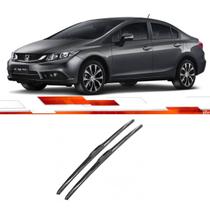 Par Palheta Dianteira Civic 2012 Ate 2016 Braço Gancho Encaixe Modelo E3 Hibrida 23/26 Pol 660/584 mm