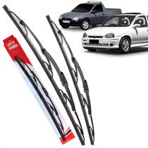 Par Palheta Dianteira Limpadora de Para-brisa Corsa Sedan Classic Pickup 1994 a 2000 de Ferro