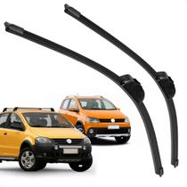 Par Palheta Dianteira Limpadora de Para-brisa Crossfox 2005 a 2012 de Silicone