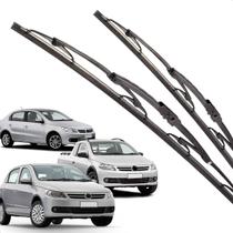 Par Palheta Dianteira Limpadora de Para-brisa Gol Saveiro Voyage G5 de Ferro