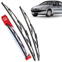 Par Palheta Dianteira Limpadora de Para-brisa Peugeot 206 1998 a 2008 de Ferro