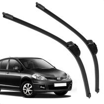 Par Palheta Dianteira Limpadora de Para-brisa Tiida 2007 a 2010 de Silicone