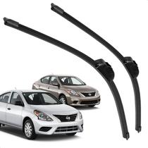 Par Palheta Dianteira Limpadora de Para-brisa Versa 2011 a 2019 de Silicone