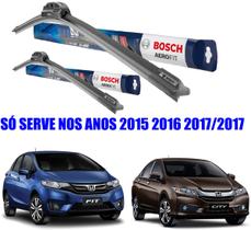 par Palheta do Limpador de Parabrisa Original Bosch Honda Fit e City EX LX 2015 2016 2017(SO SERVE NO 2015 2016 2017)
