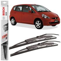 Par Palheta Limpador Bosch Eco Para Honda Fit 2003 A 2008