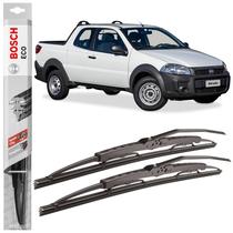 Par Palheta Limpador De Parabrisa BOSCH ECO Fiat Strada