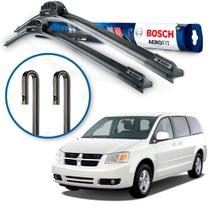 Par Palheta Limpador Parabrisa Aerofit Bosch Grand Caravan 2007 2008 2009 Braço Gancho