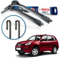 Par Palheta Limpador Parabrisa Bosch Chery Tiggo I 2009 10 11 12 13 14 15 16 17 Braço Gancho