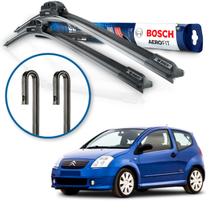 Par Palheta Limpador Parabrisa Bosch Citroen C2 2004 05 06 07 08 09 Braço Gancho Par Palheta Limpador Parabrisa Bosch Citroen C2 2004 05 06 07 08 09 Braço Gancho