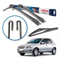 Par Palheta Limpador Parabrisa Bosch Dianteiro Traseira Kit C/3 Par Palheta Limpador Parabrisa Bosch Dianteiro Traseira Kit C/3