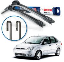 Par Palheta Limpador Parabrisa Bosch Ford Fiesta Sedan 2002 2003 2004 Braço Gancho