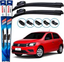 Par Palheta Limpador Parabrisa Bosch Gol (com palhetas flat blade) 2013 A 18 19 20 21 22 2023