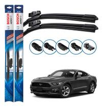 Par Palheta Limpador Parabrisa Bosch Mustang 2010 A 2016 Preto Par Palheta Limpador Parabrisa Bosch Mustang 2010 A 2016 Preto