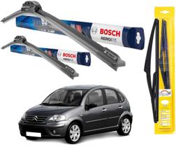 Par Palheta Limpador Parabrisa Bosch + Traseira Dyna C3 2003 2004 2005 2006 2007 2008 2009 2010 2011